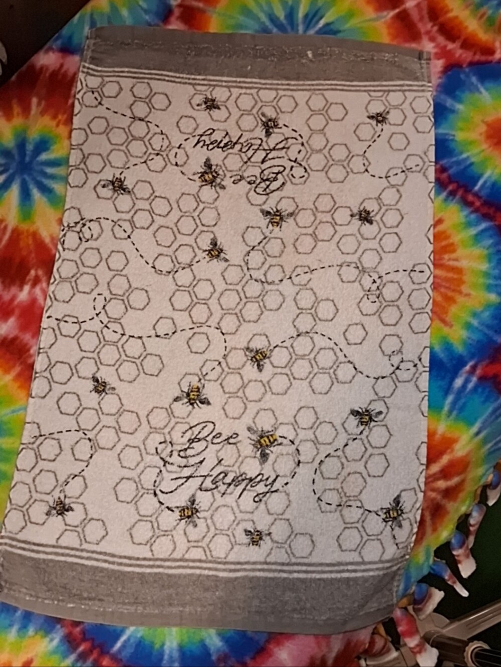 Bee Happy Decorative Hand Towel